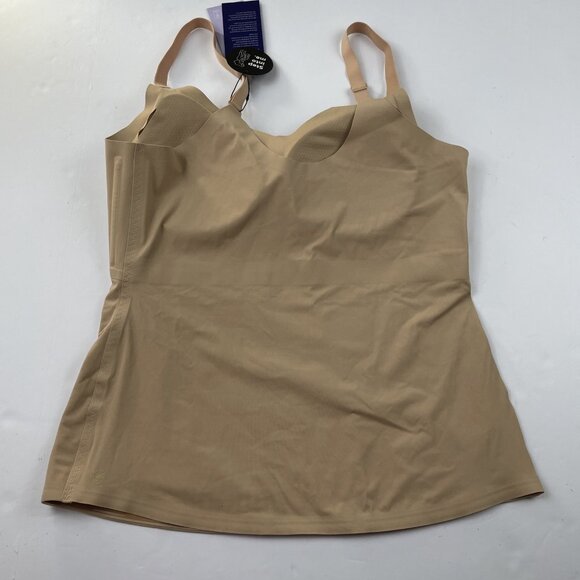 Honeylove Liftwear Camisole 1X Wireless Shaping Shapewear Nude Sand Tank - Picture 2 of 11